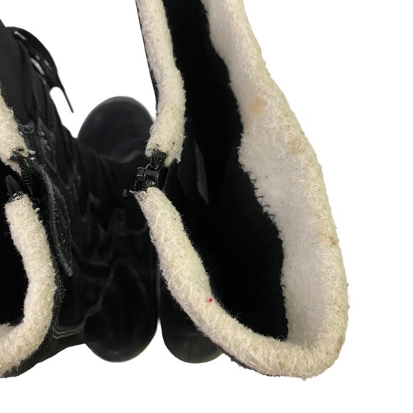 Merrell Jungle Moc Black Suede Leather Faux Fur Select Dry Winter Boots Kids 7 - Picture 7 of 16